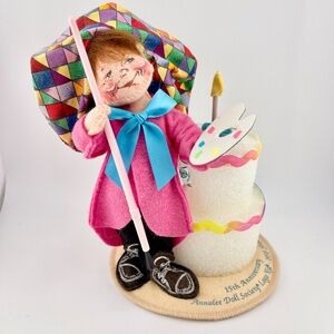 🎨 Annalee Doll Society “15th Anniversary Logo Kid”1998–1999-Retired Collectible